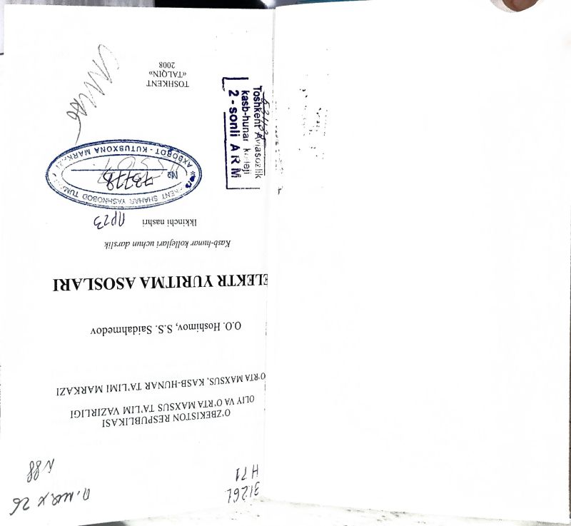 ELEKTR YURITMA ASOSLARI